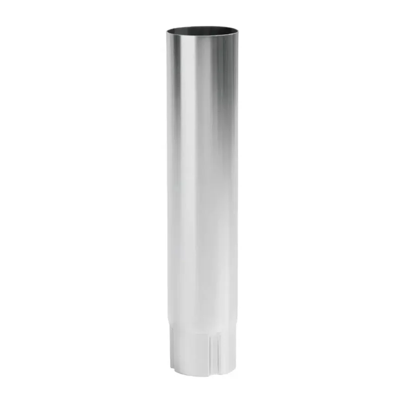 Plannja nedløbsrør 75 mm i 1 meter Silver stål Plannja nedløbsrør 90 mm i 1 meter Silver stål