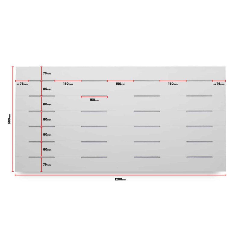 SCG Udhængsplade Lining Hvid m/ventilation 4 SCG Udhængsplade Lining Hvid m/ventilation